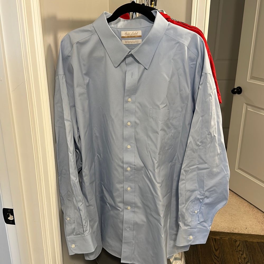 Round tree & Yorke Gold label performance button down long sleeve